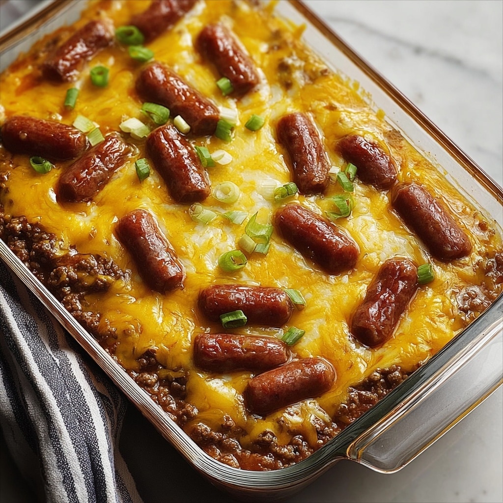 Chili Cheese Dog Casserole Recipe - Recipe Image