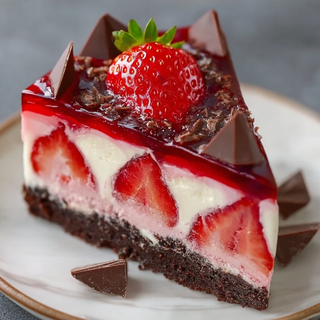 Chocolate Strawberry Swirl Cheesecake Recipe - Recipe Image