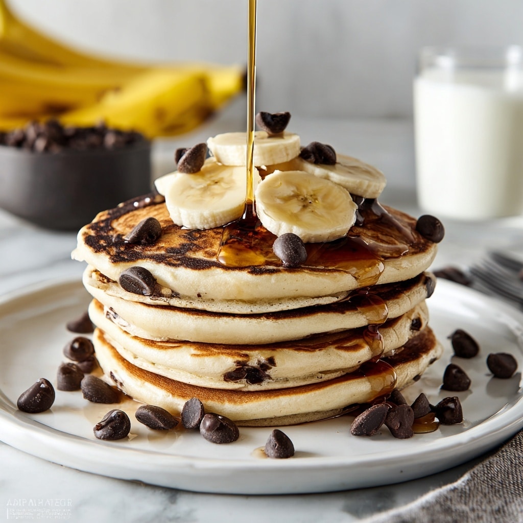 Chocolate Chip Banana Pancakes Recipe - Recipe Image