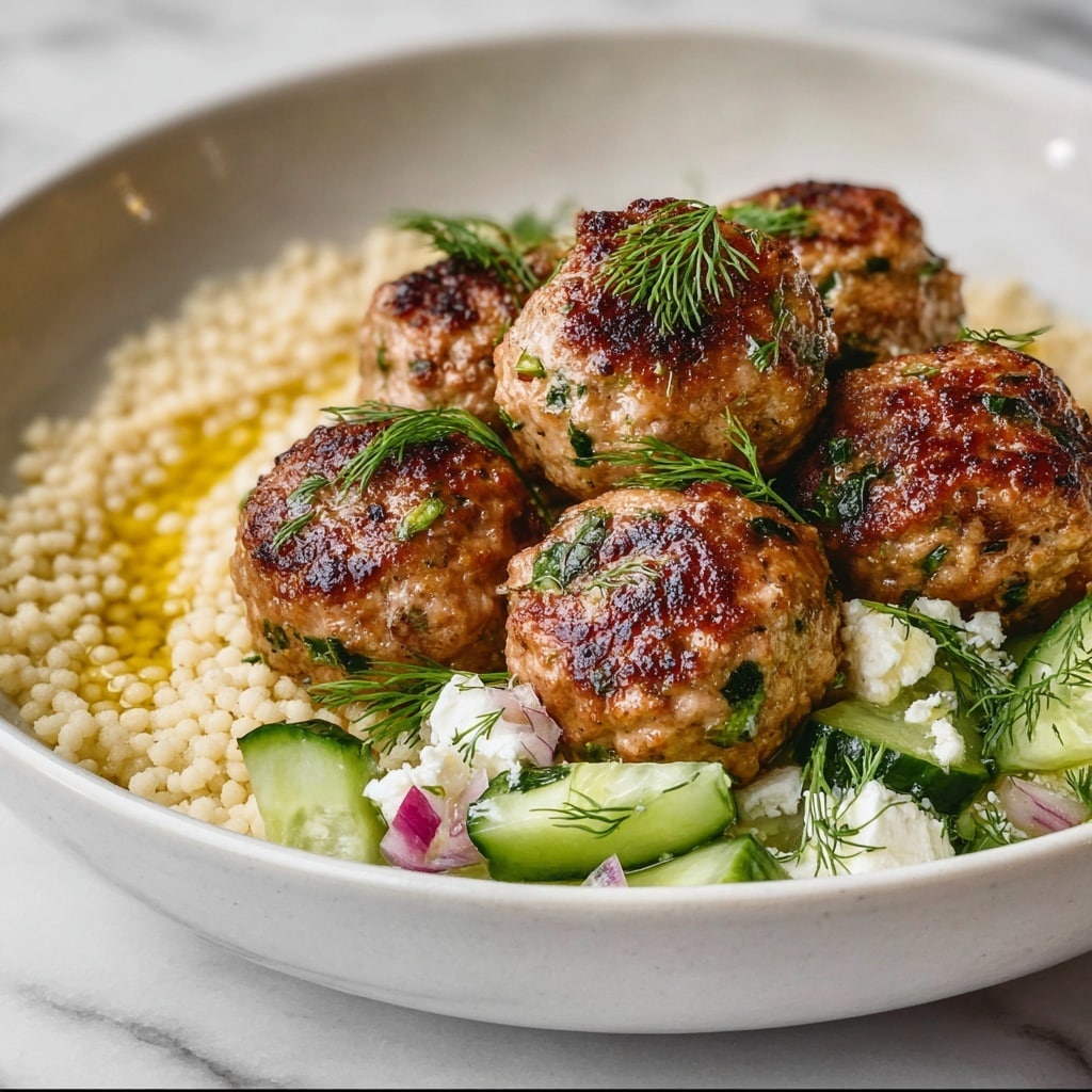 Herby Greek Chicken Meatballs Recipe - Recipe Image