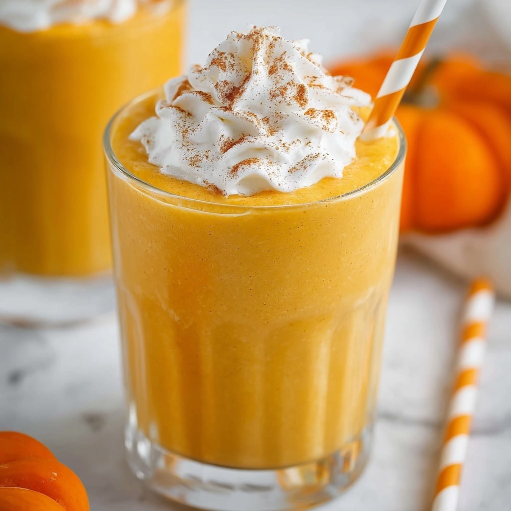 Creamy Pumpkin Smoothie with White Chocolate Hazelnut and Greek Yogurt Recipe - Recipe Image