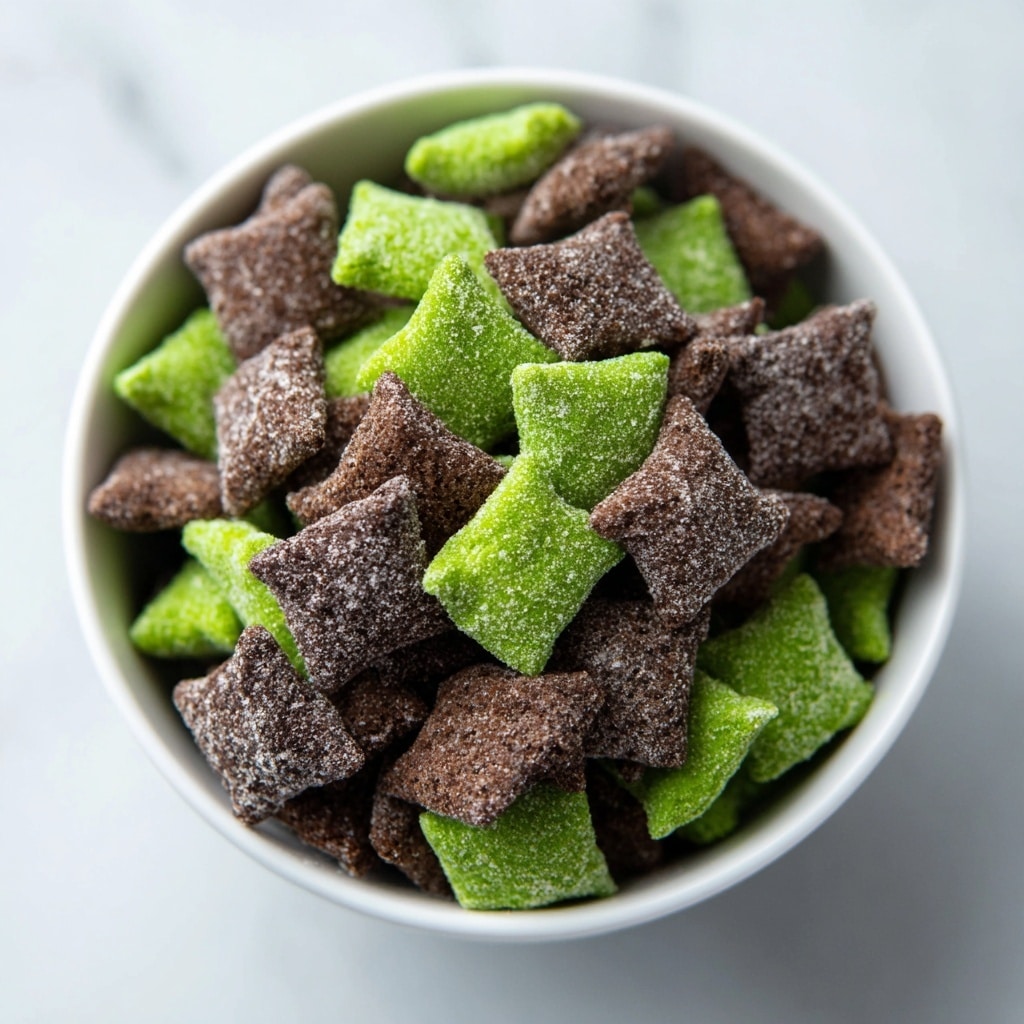 Green Mint Chocolate Muddy Buddies for St. Patrick’s Day Recipe - Recipe Image