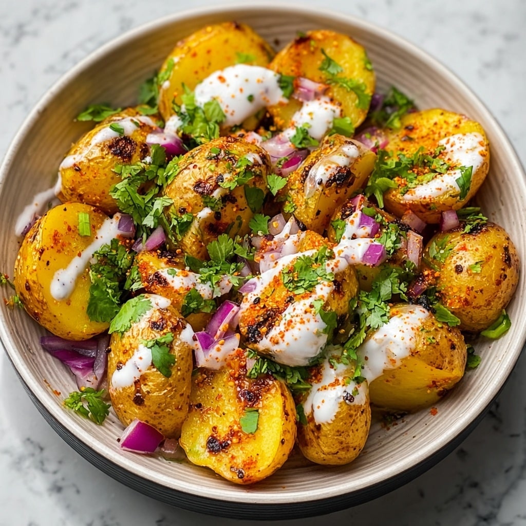 Chaat Masala Potatoes with Yoghurt Recipe - Recipe Image