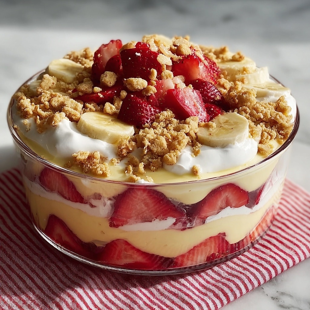 Strawberry Crunch Banana Pudding Recipe - Recipe Image