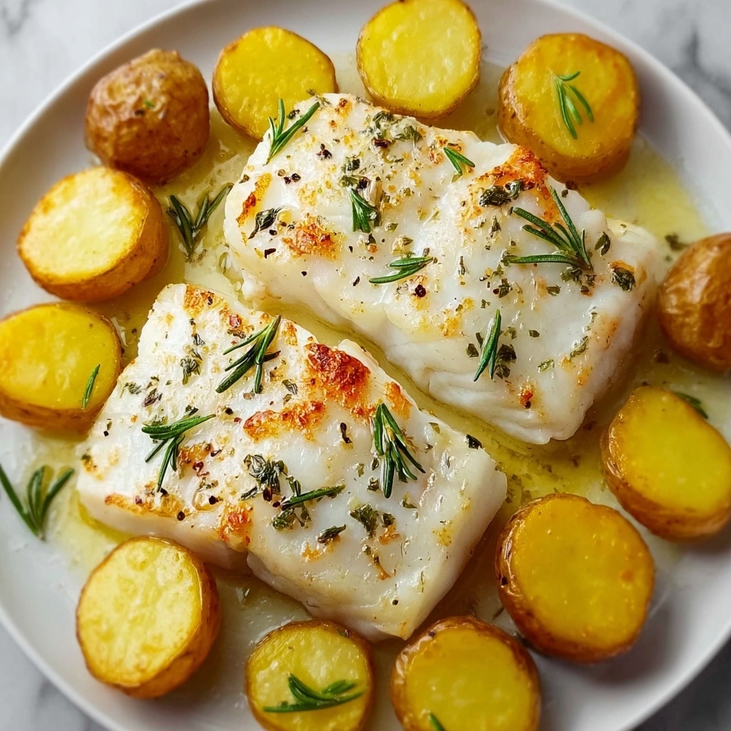 Delicious Cod & Potatoes in Creamy Rosemary Dream Sauce Recipe - Recipe Image