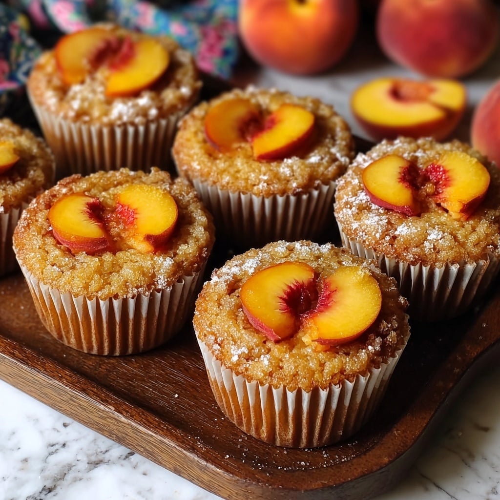 Peach Financiers: Elegant French Almond Cakes Recipe - Recipe Image