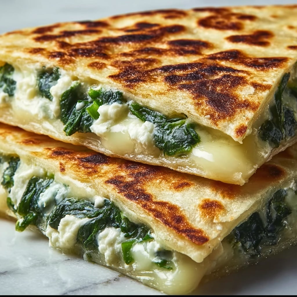 Spinach and Feta Cheese Quesadillas Recipe - Recipe Image