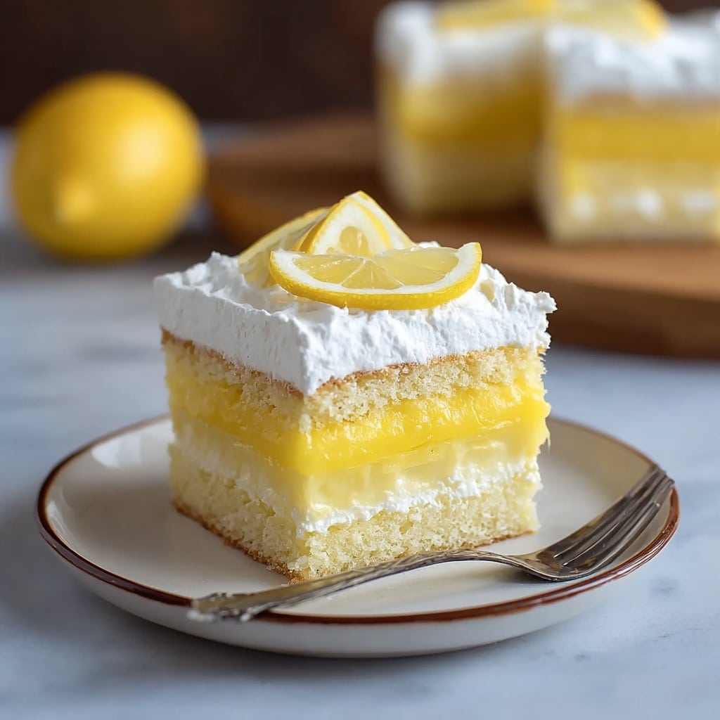 Lemon Lush Cake Recipe - Recipe Image