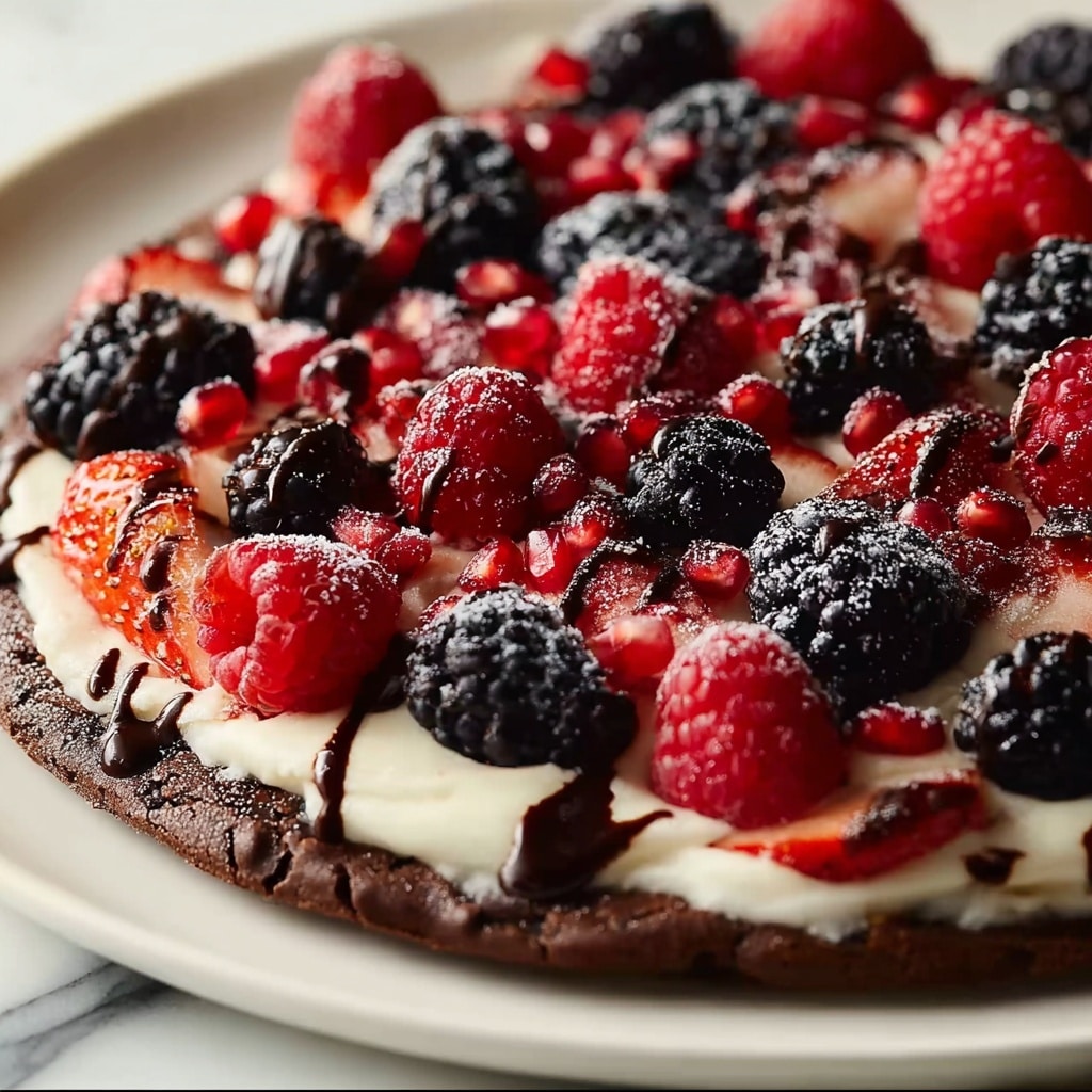 Berry Brownie Pizza Recipe - Recipe Image