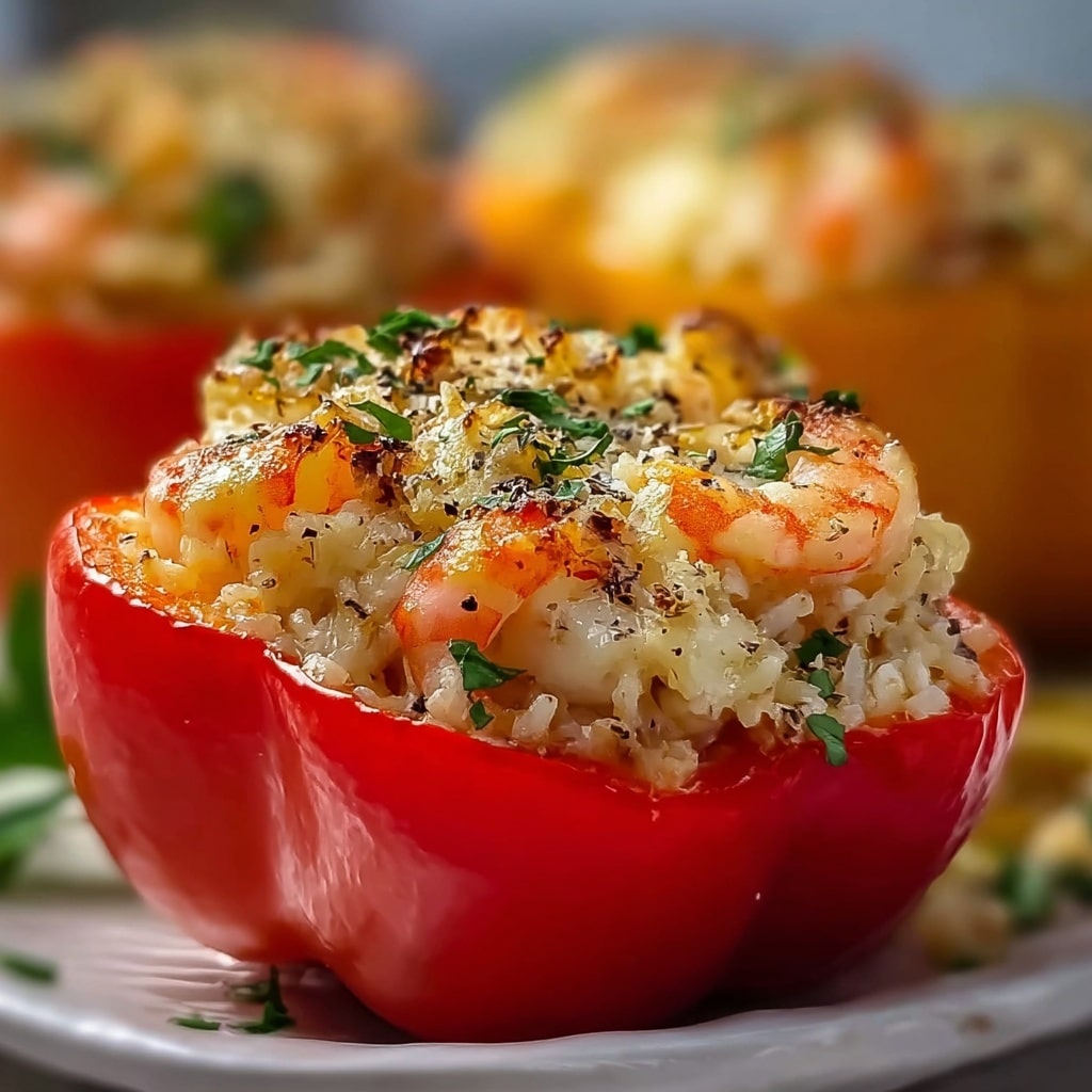 Crab and Shrimp Stuffed Bell Peppers Recipe - Recipe Image