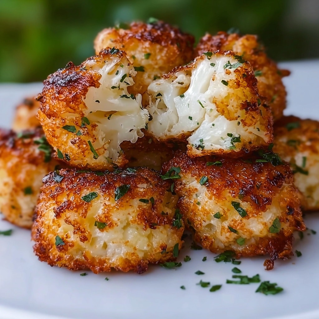 Roasted Garlic Cauliflower Tots Recipe - Recipe Image