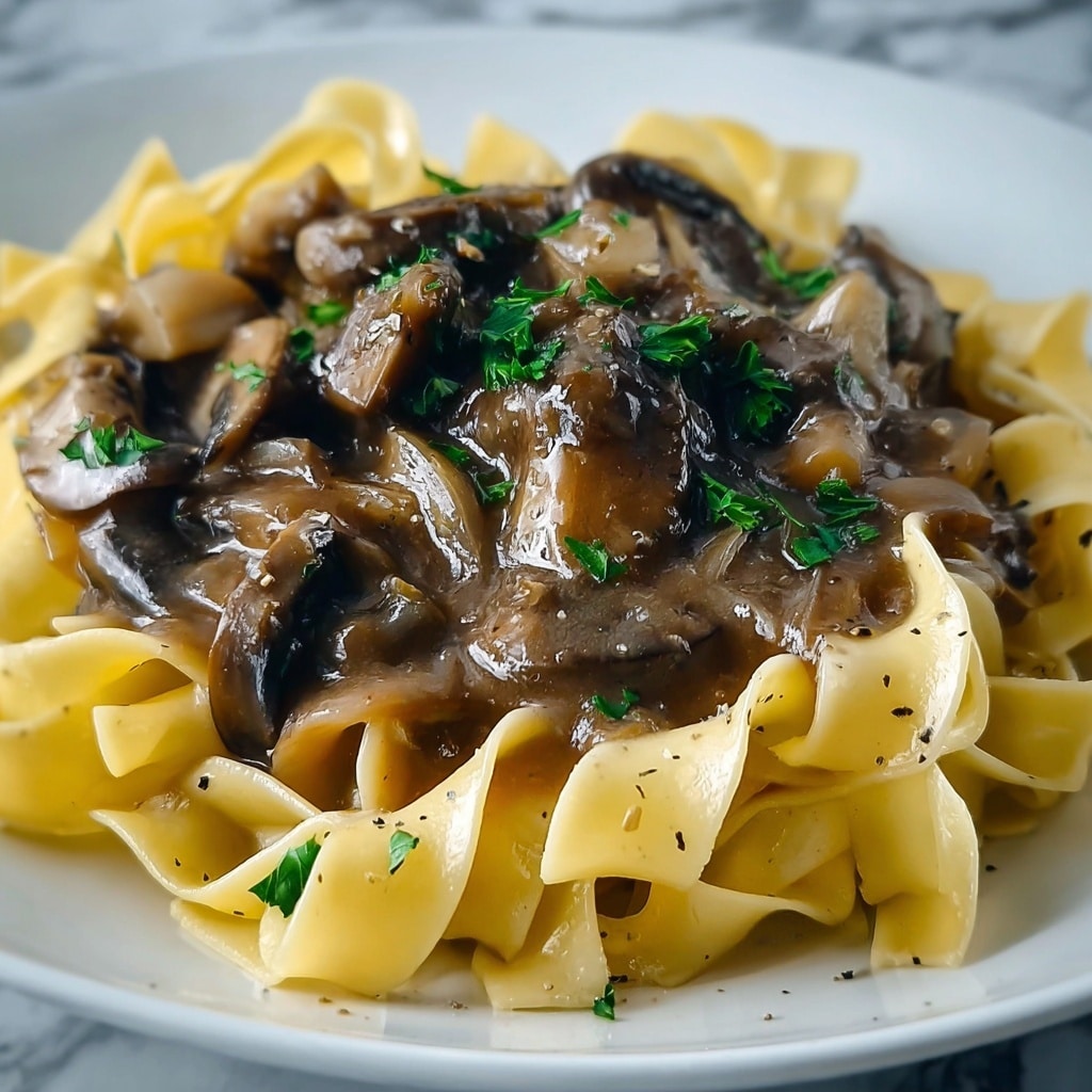Rustic Beef Stroganoff with Egg Noodles Recipe - Recipe Image