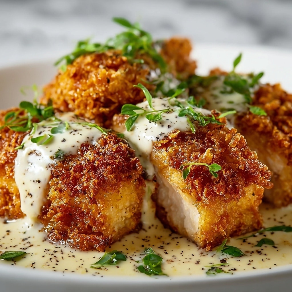 Crispy Chicken with Creamy Dijon Sauce Recipe - Recipe Image