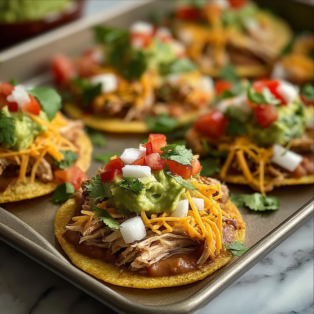 Easy Chicken Tostadas Recipe - Recipe Image