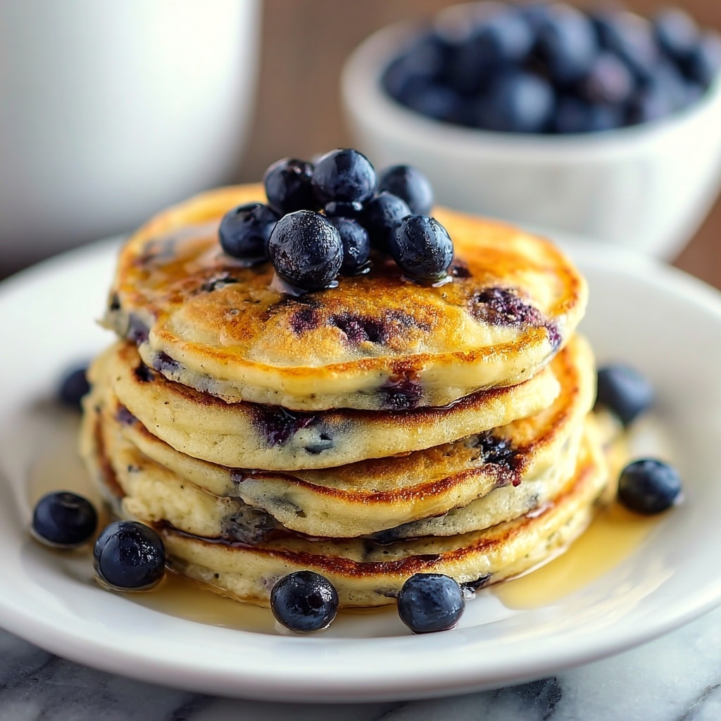 Greek Yogurt Pancakes with Blueberries Recipe - Recipe Image