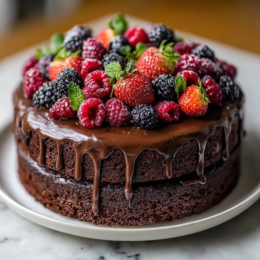 Berry Chocolate Cake Recipe - Recipe Image