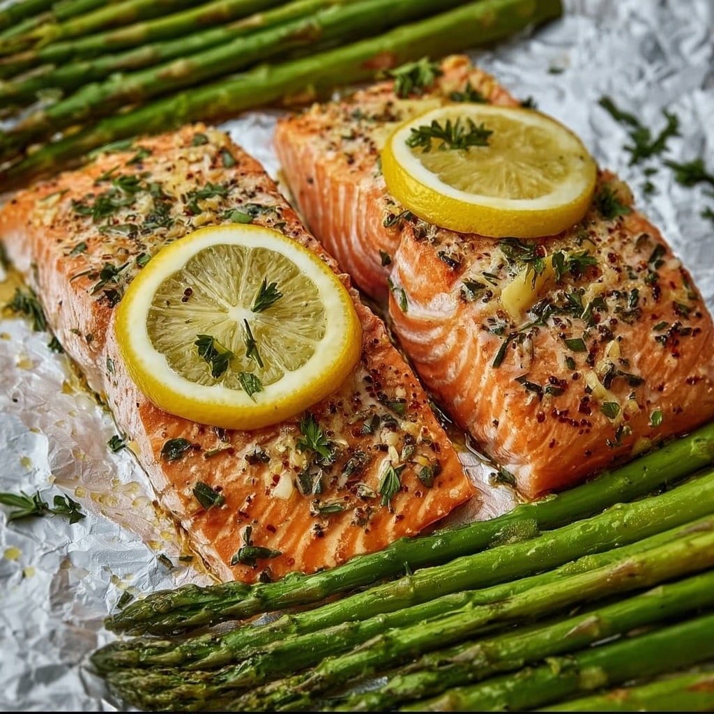 Salmon and Asparagus Herb Foil Packets Recipe - Recipe Image