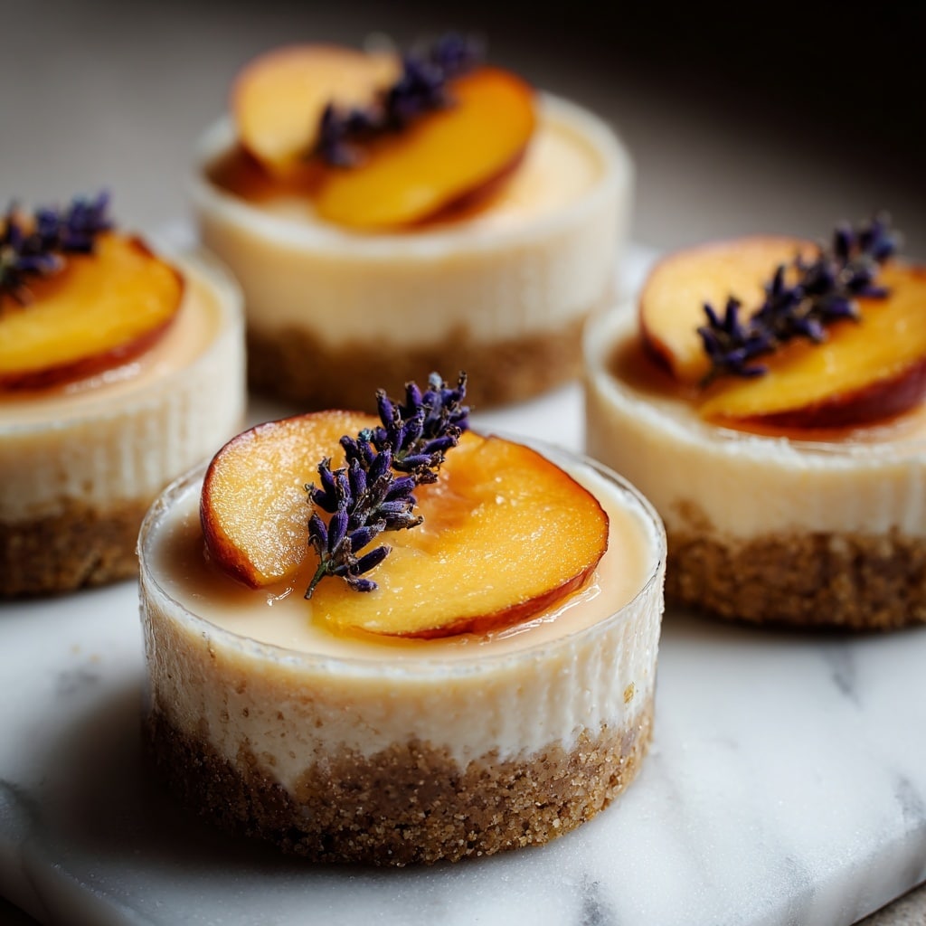 Peaches and Hay Mini Cheesecakes with Honey Recipe - Recipe Image