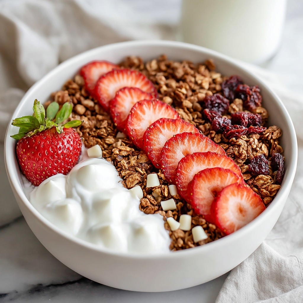 Strawberry Vanilla Granola with Nuts and Coconut Recipe - Recipe Image