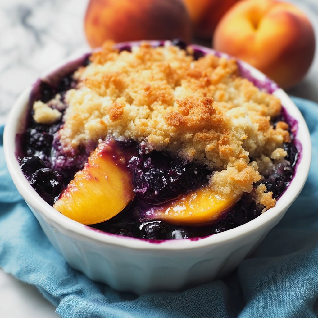 Crockpot Blueberry Peach Cobbler: An Easy and Delicious Dessert Recipe - Recipe Image