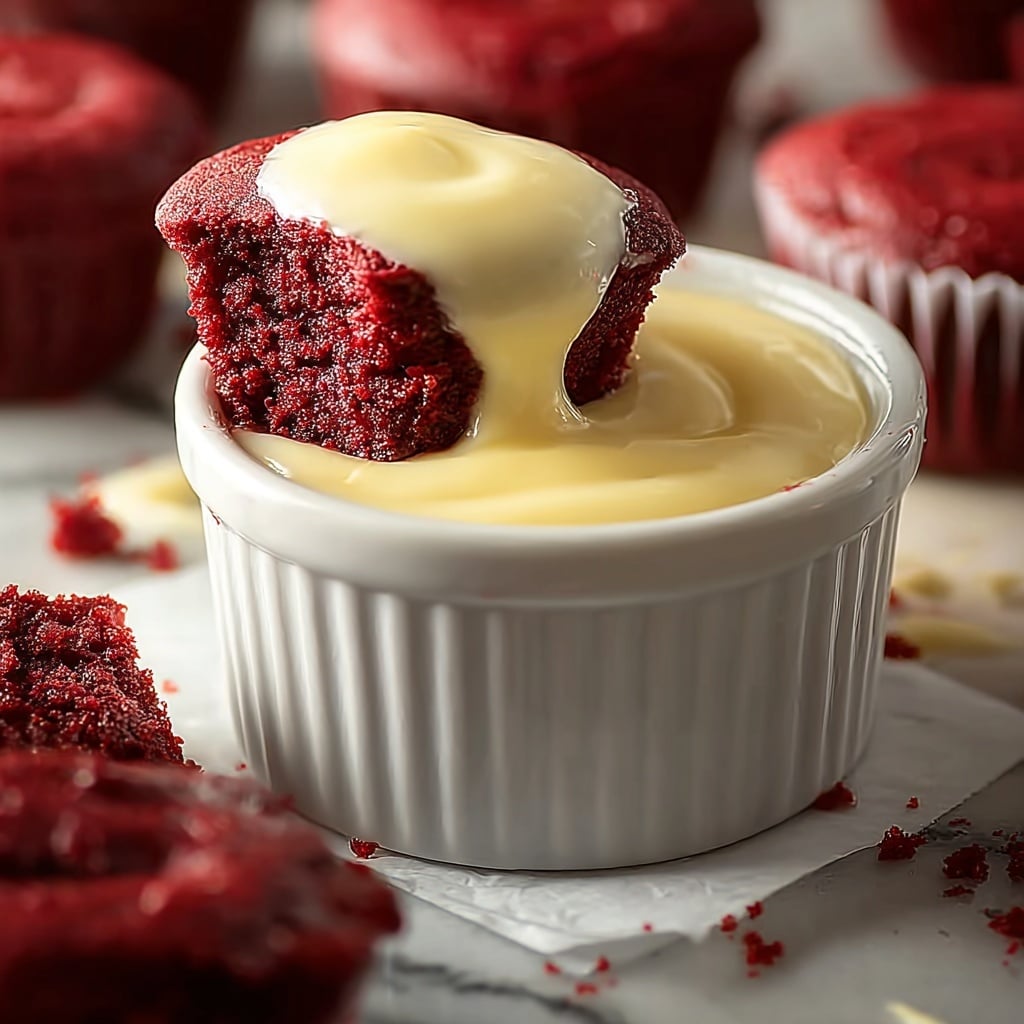Homemade Red Velvet Brownie Dippers with Cheesecake Dip Recipe - Recipe Image