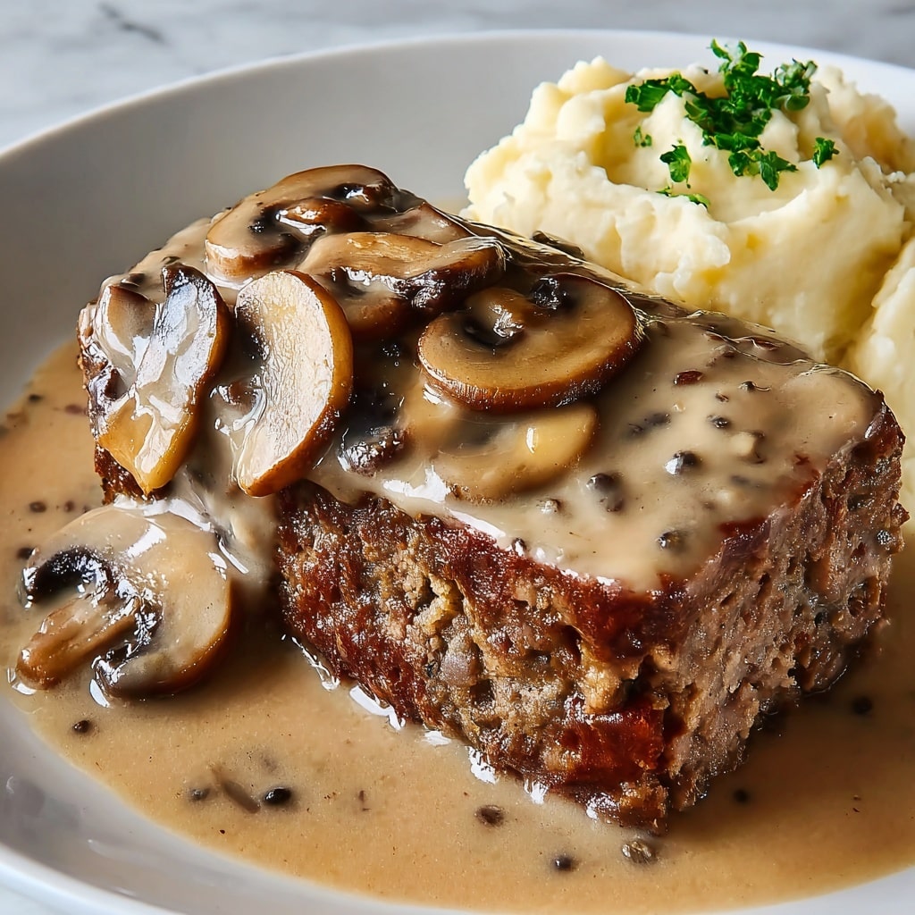 Meatloaf with Mushroom Gravy Recipe - Recipe Image