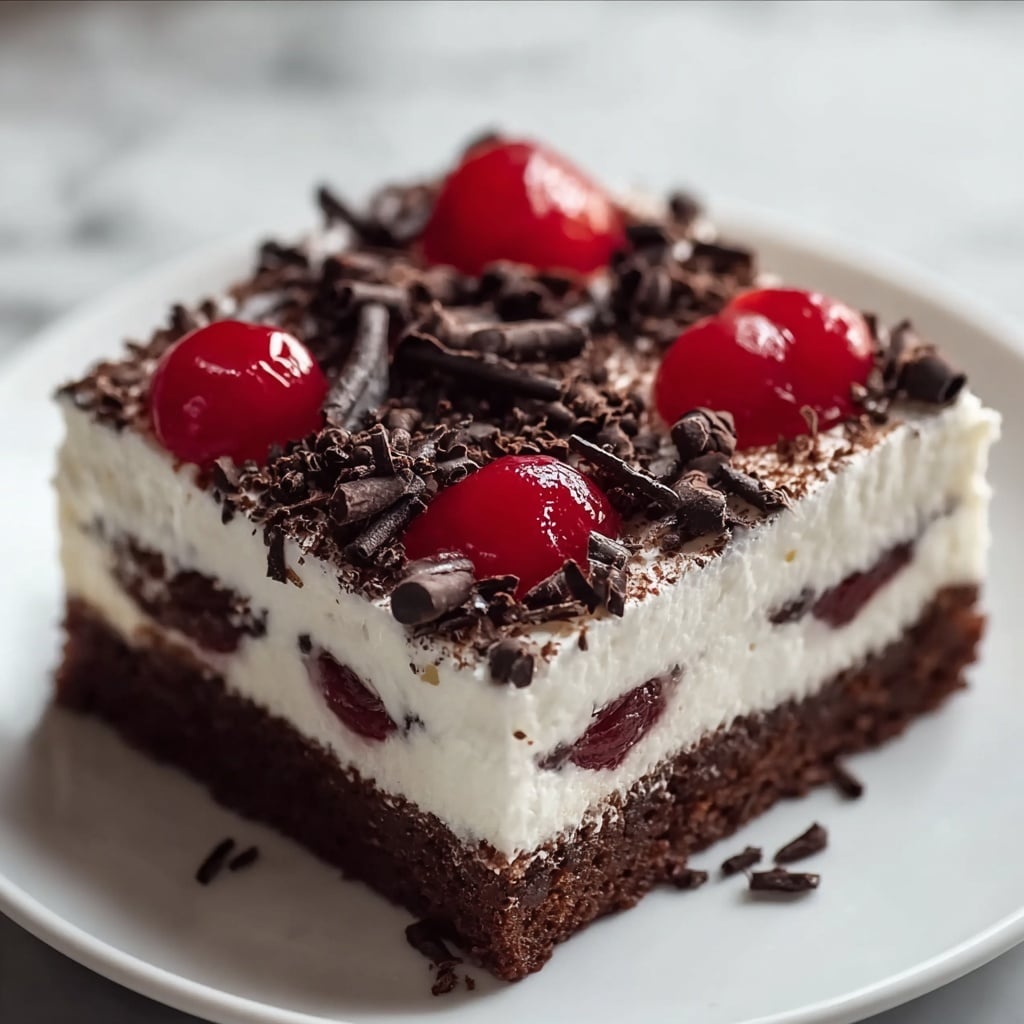 No-Bake Black Forest Slice Recipe - Recipe Image