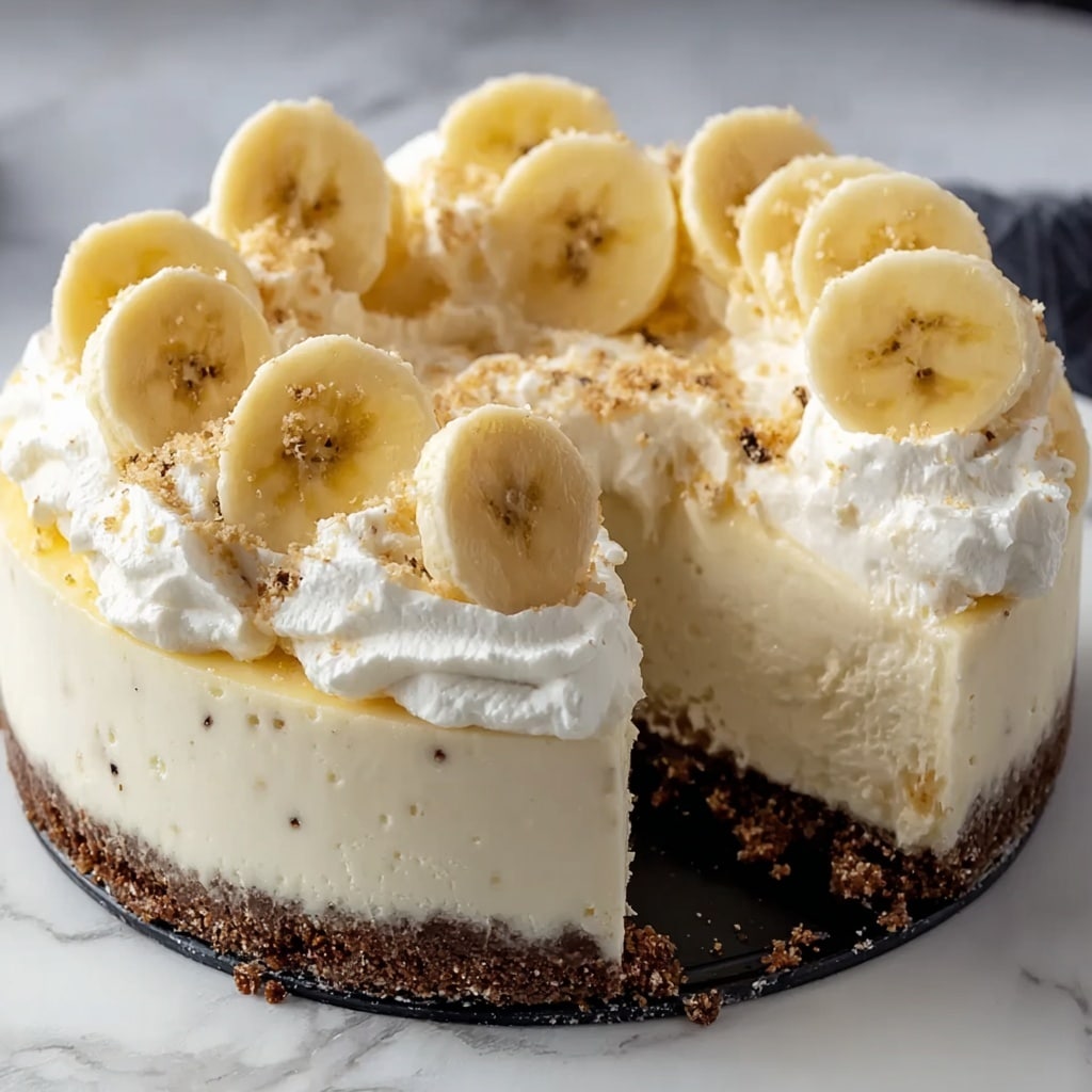 Banana Cheesecake with Banana Cream Pie Topping Recipe - Recipe Image