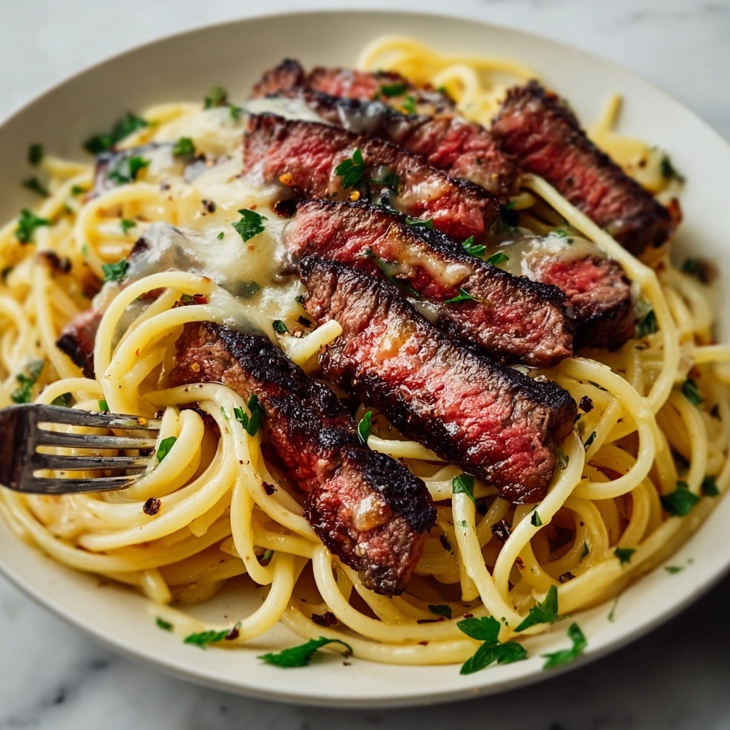 Garlic Butter Steak Lightning Noodles Recipe