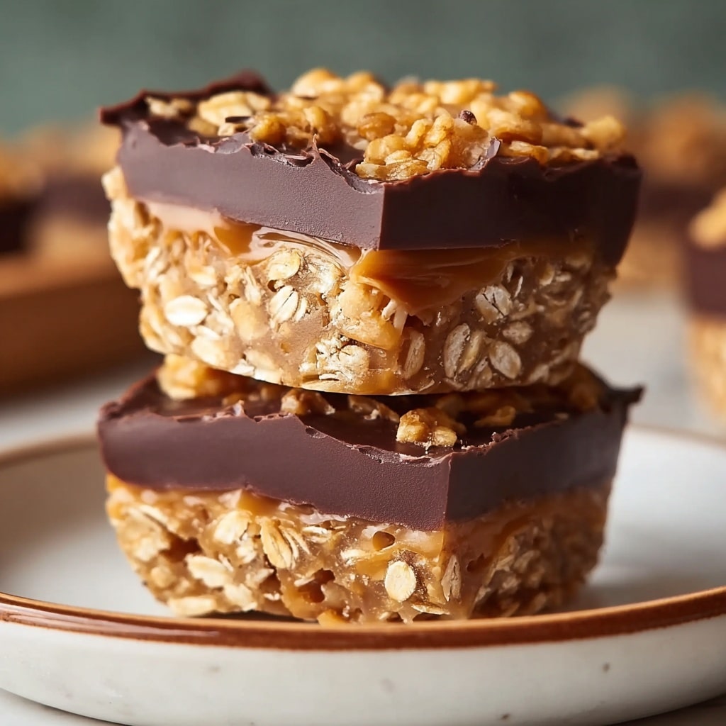 Easy No-Bake Peanut Butter Oat Cups with Chocolate Topping Recipe