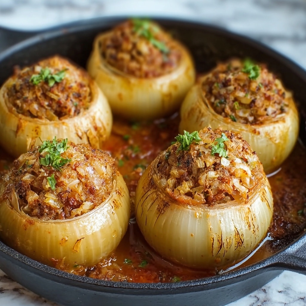 Greek Stuffed Onions (Salantourmasi) Recipe