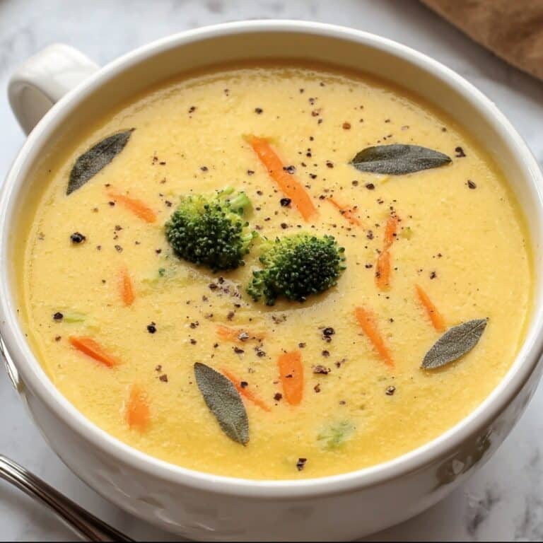 Skinny Broccoli Cheddar Soup Recipe