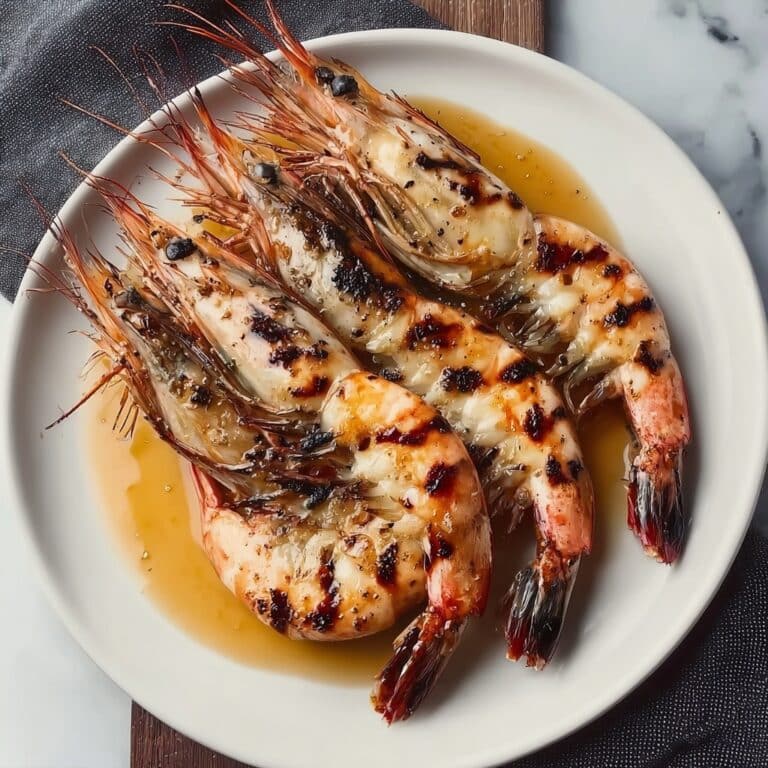 Char-Grilled King Prawns with Lemon Recipe