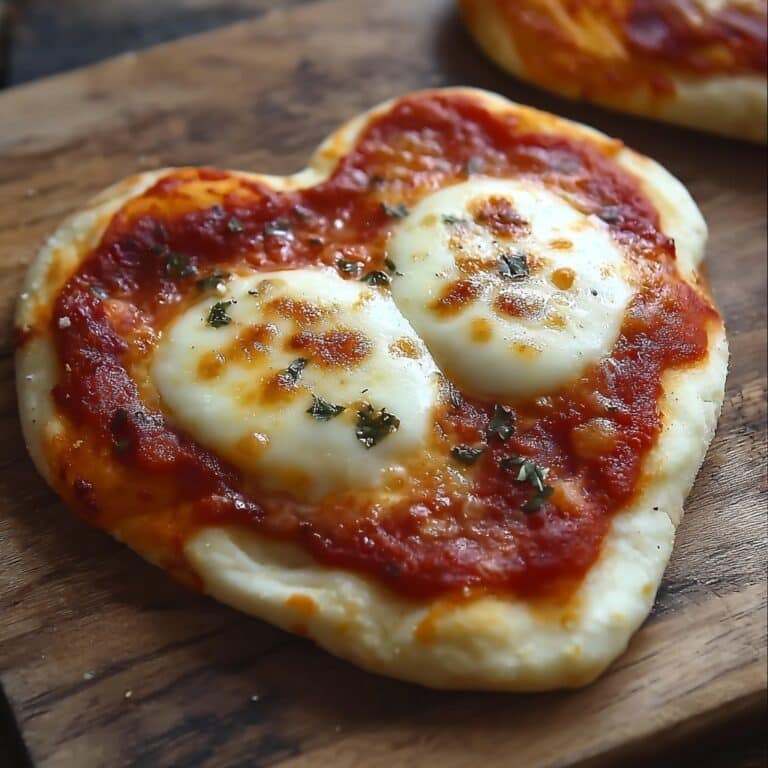 Mini Heart-Shaped Pizzas Recipe