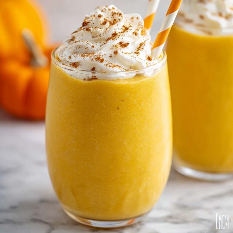 Creamy Pumpkin Smoothie with White Chocolate Hazelnut and Greek Yogurt Recipe