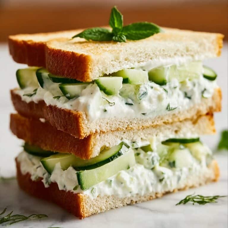 Creamy Cucumber Tea Sandwiches Recipe