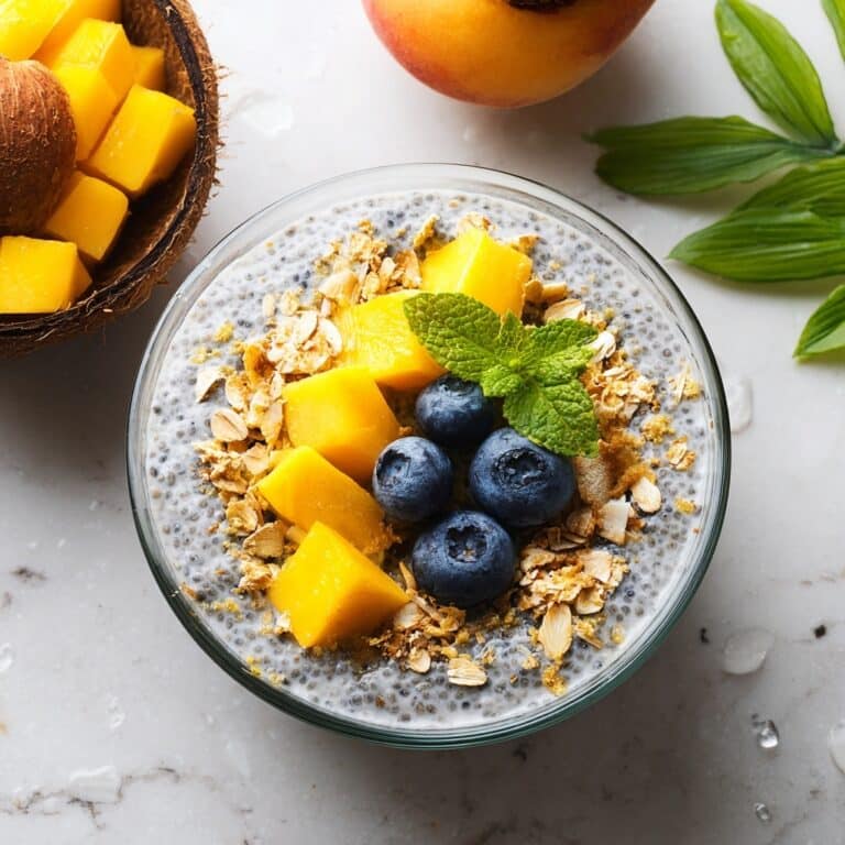 Coconut Chia Seed Pudding with Tropical Fruit Recipe