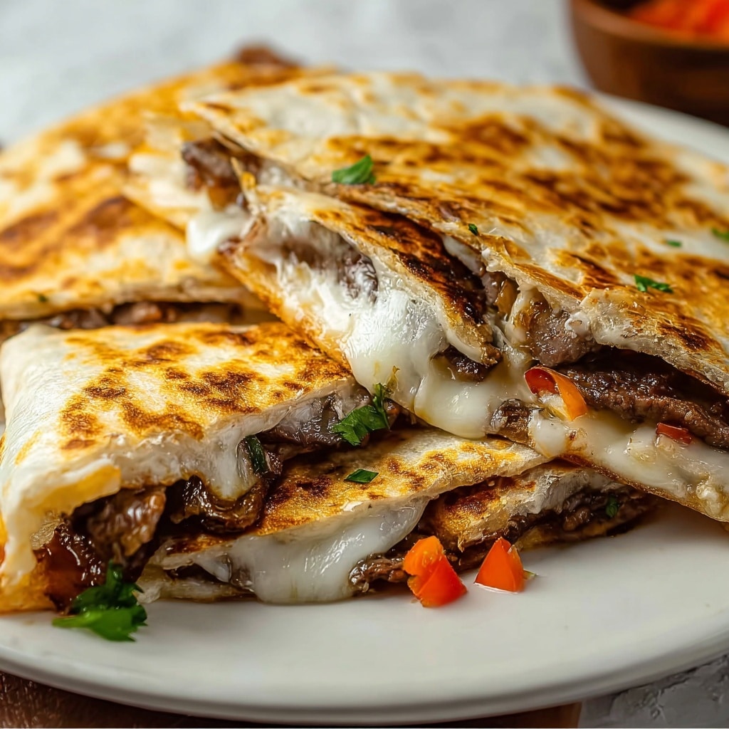 Steak Cheese Quesadillas on Blackstone Recipe