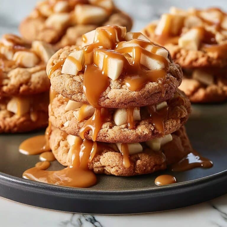 Caramel-Drizzled Apple Cinnamon Cookies Recipe