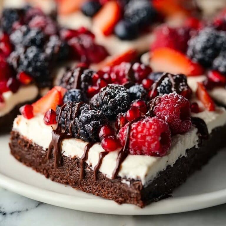 Berry Brownie Pizza Recipe