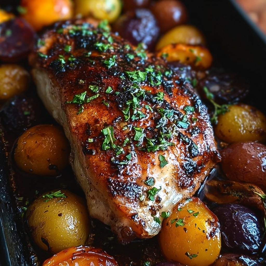 One Pan Balsamic Chicken and Veggies Recipe