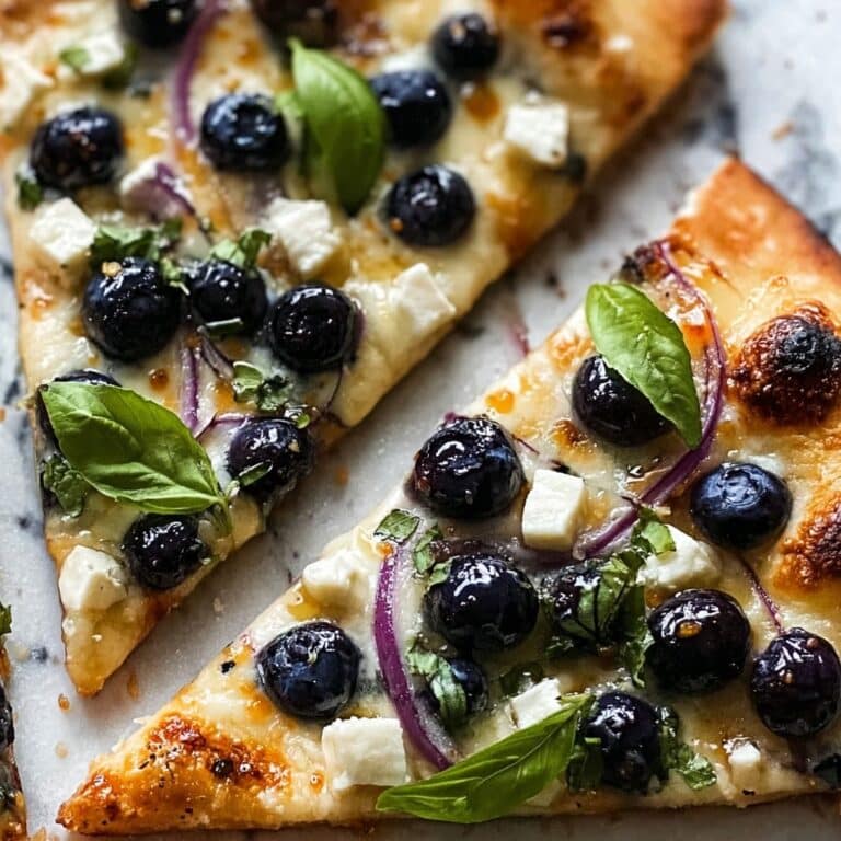 Blueberry Feta & Honey-Caramelized Onion Naan Pizza Recipe