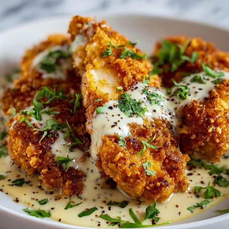Crispy Chicken with Creamy Dijon Sauce Recipe