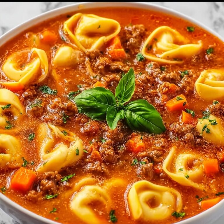Slow Cooker Tomato Tortellini Soup with Ground Beef Recipe