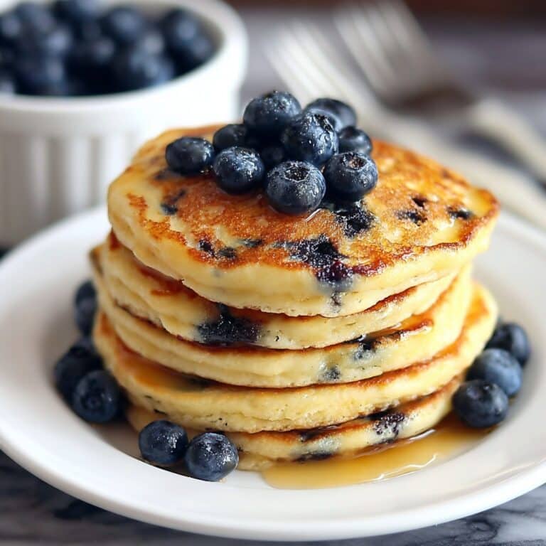 Greek Yogurt Pancakes with Blueberries Recipe