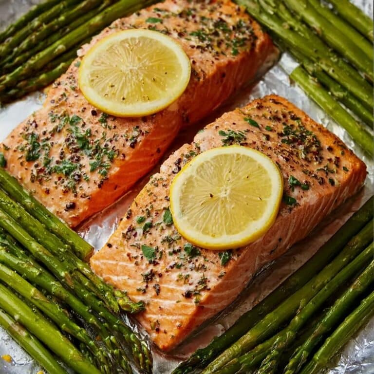 Salmon and Asparagus Herb Foil Packets Recipe