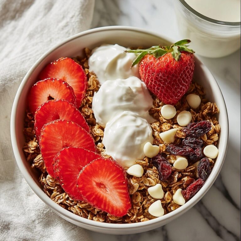 Strawberry Vanilla Granola with Nuts and Coconut Recipe