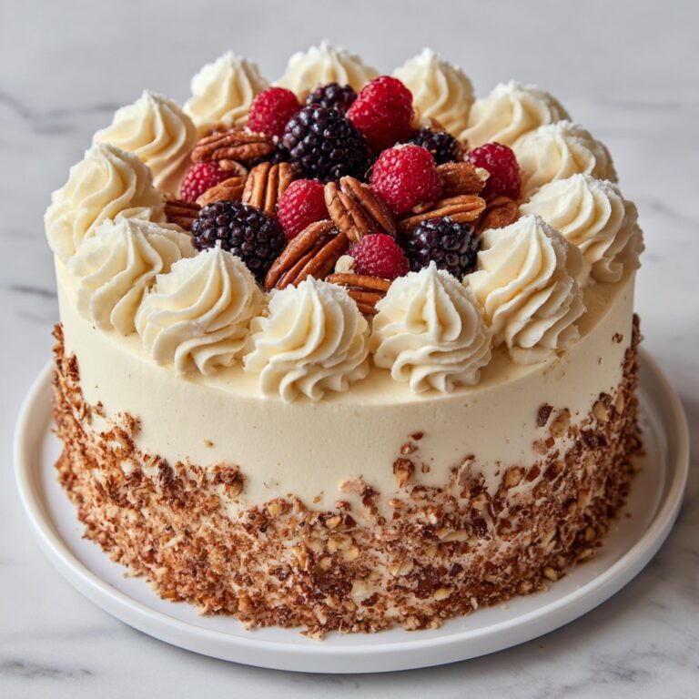 Simple Italian Cream Cake with Toasted Pecans and Coconut Recipe