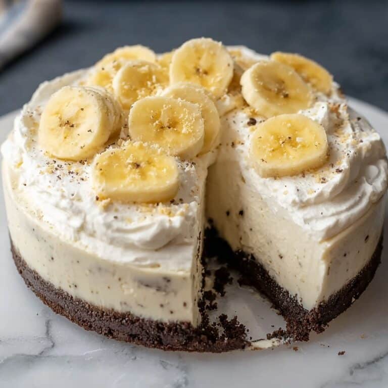Banana Cheesecake with Banana Cream Pie Topping Recipe