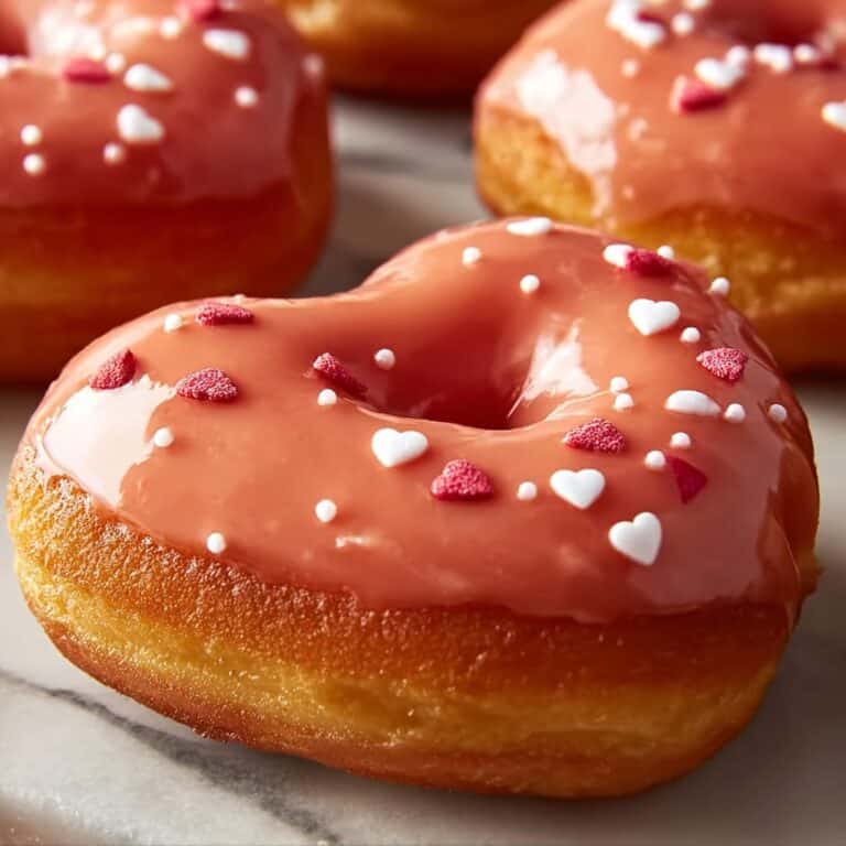 Valentine’s Day Heart-Shaped Glazed Donuts Recipe